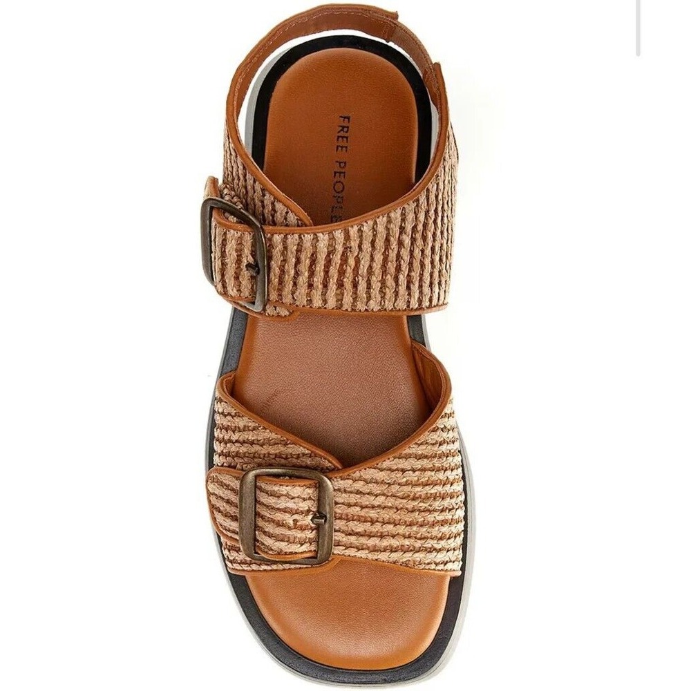 NEW Free People Women's Size 10 M Sandals Mandi Weave Sport Buckle Natural - Picture 5 of 7